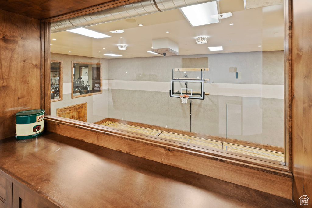 View of basketball court