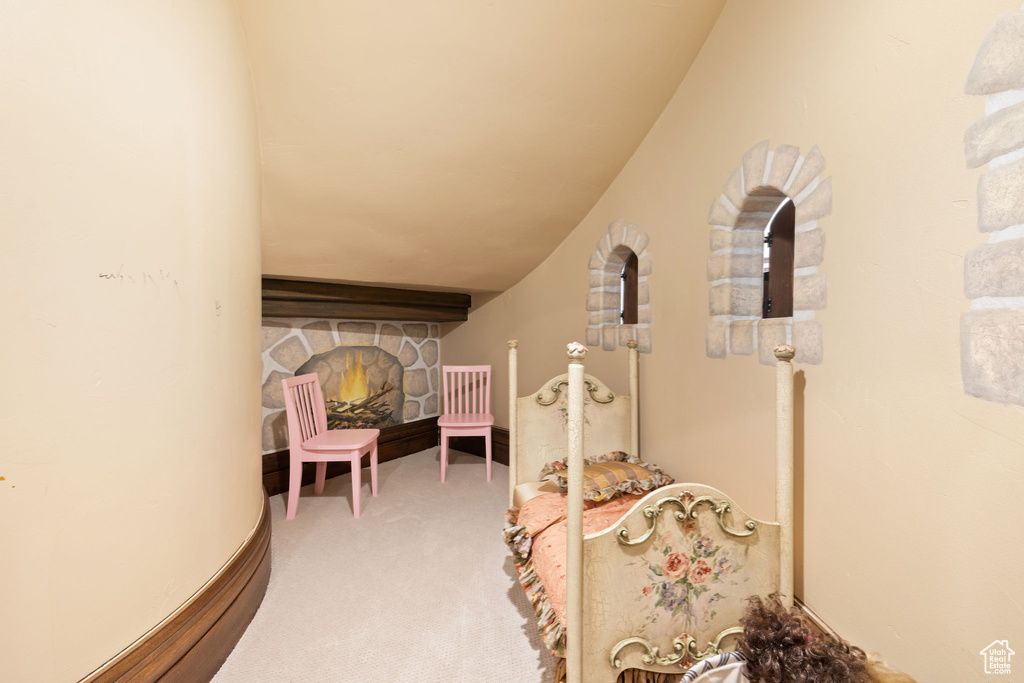 Bedroom featuring carpet floors