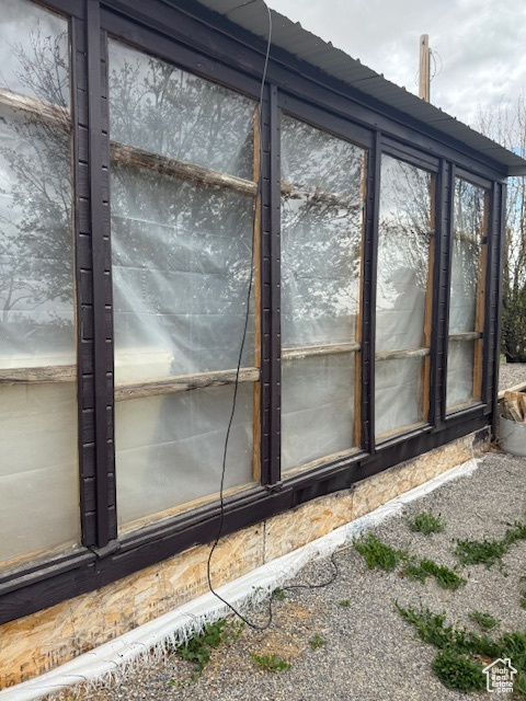 Exterior view of a greenhouse