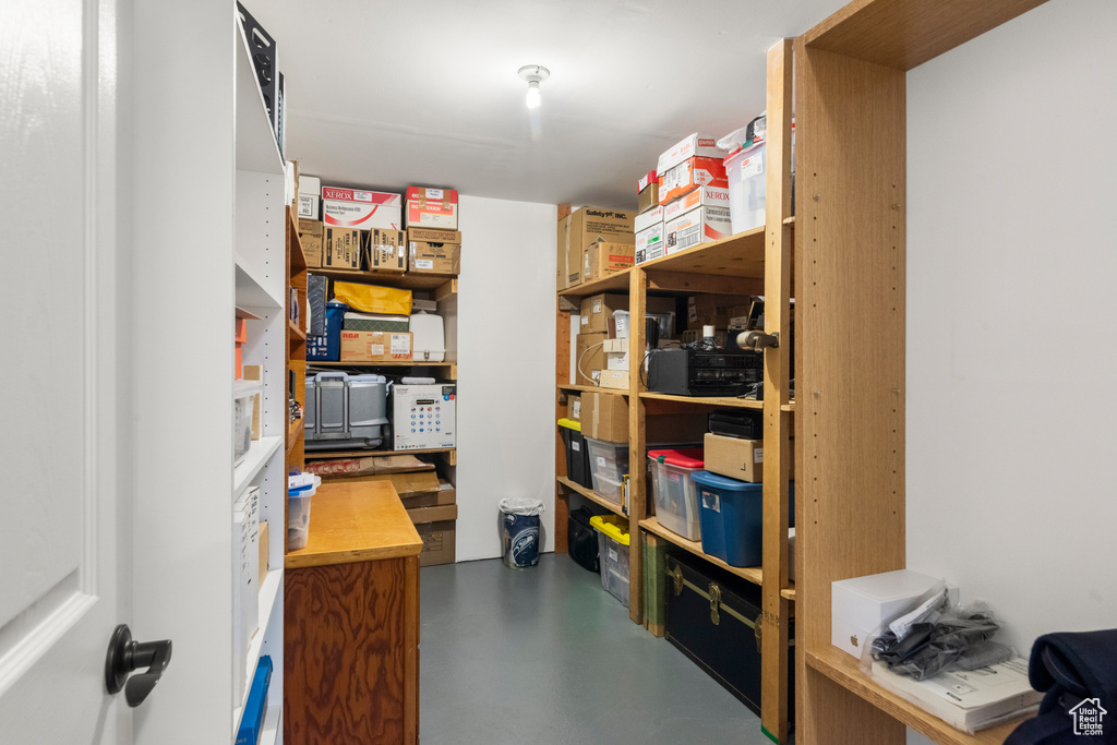 View of storage area