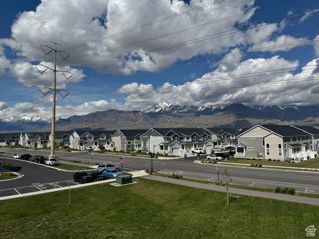 Mountain view with a residential view