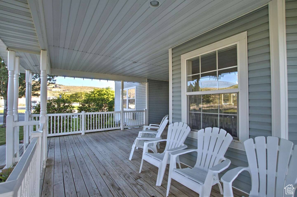 Deck with covered porch