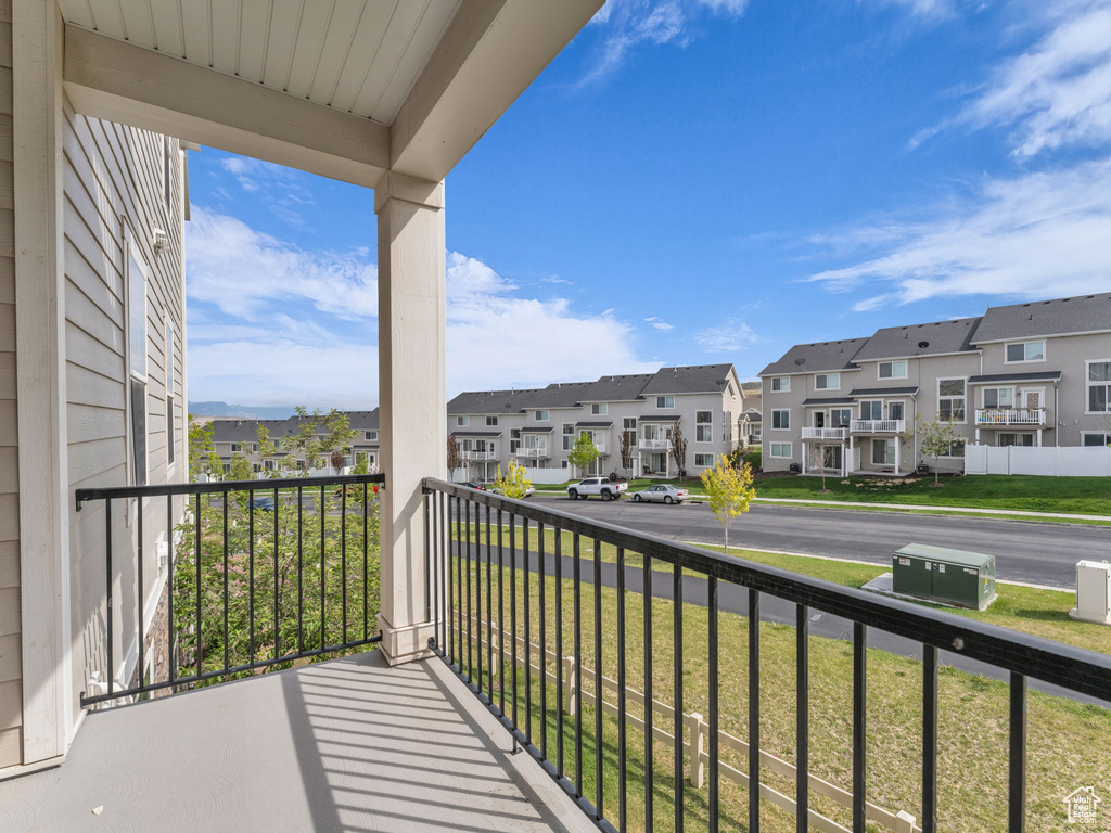 Balcony with a residential view