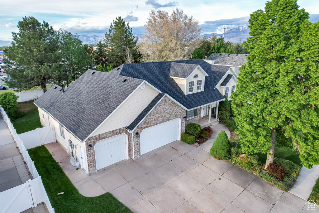 View from above of property