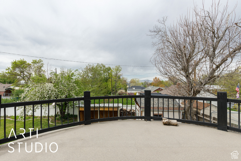 View of patio / terrace with a balcony