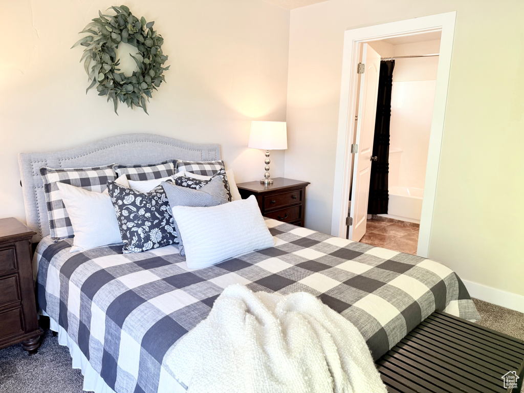 View of carpeted bedroom