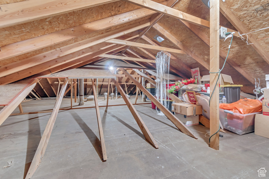 View of unfinished attic