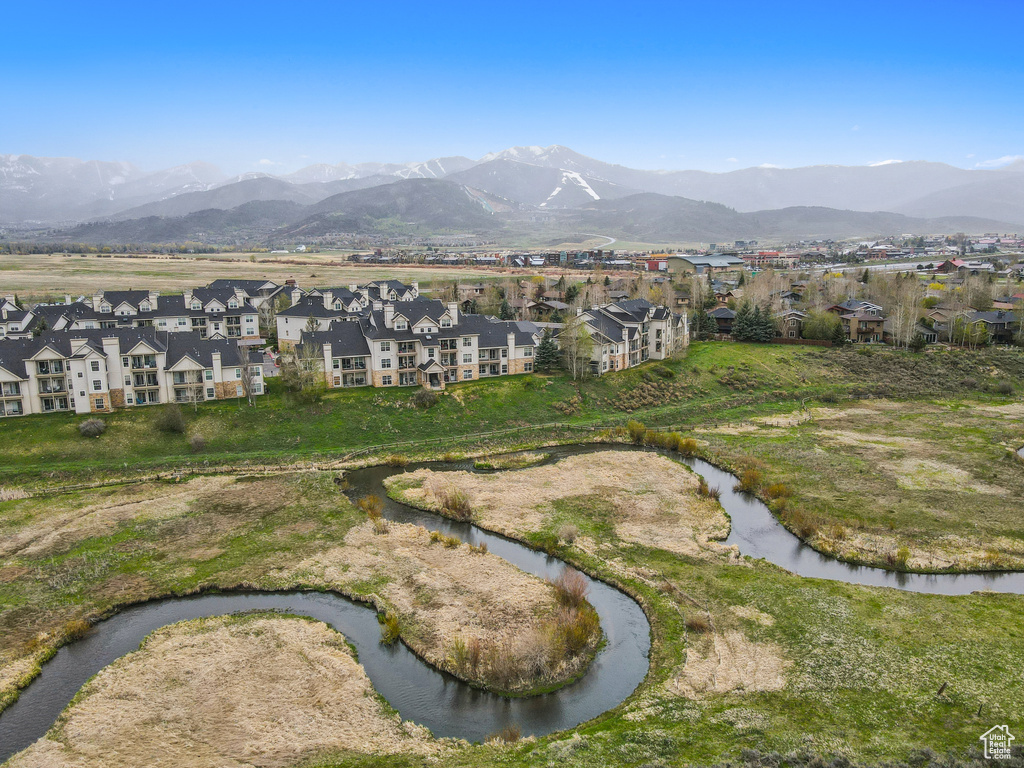 Exterior space with a residential view and a mountain view