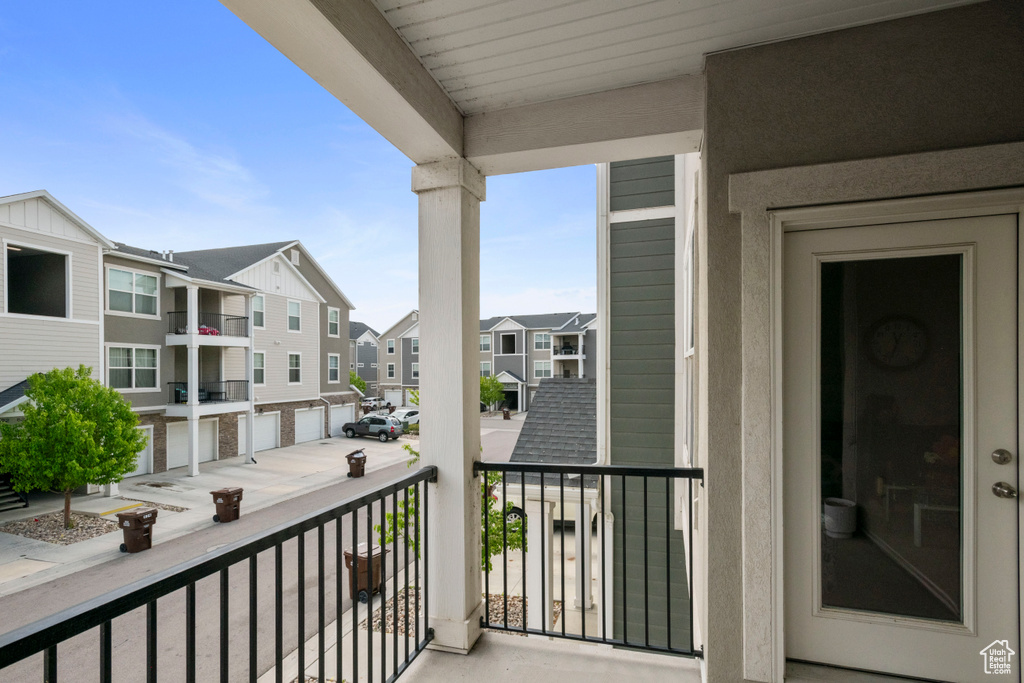 Balcony with a residential view