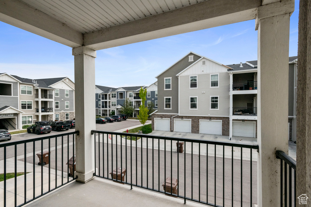 Balcony with a residential view