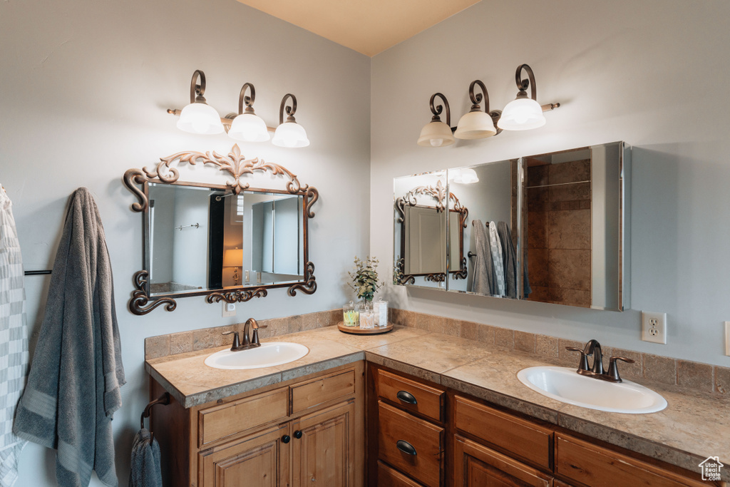 Bathroom with double vanity