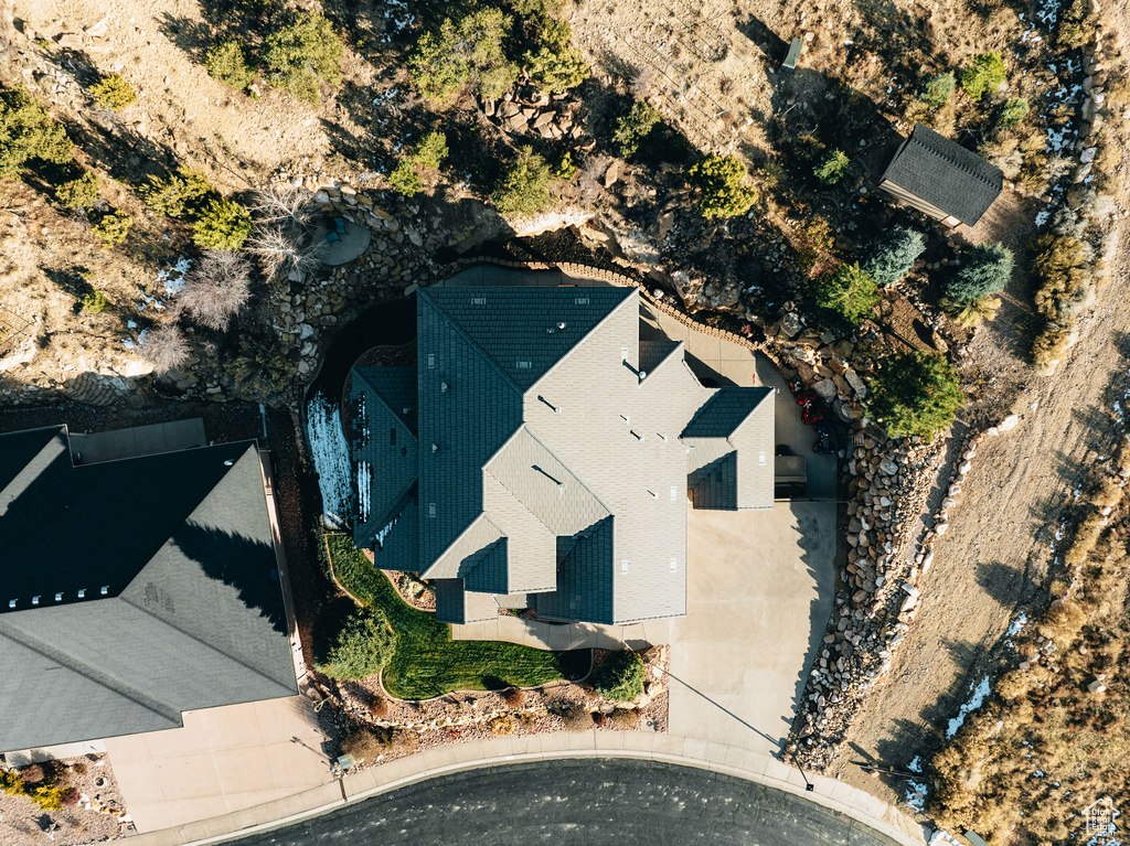 Aerial overview of property's location