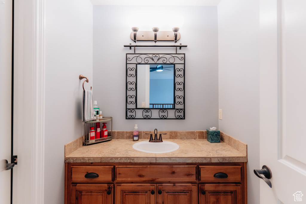 Bathroom featuring vanity