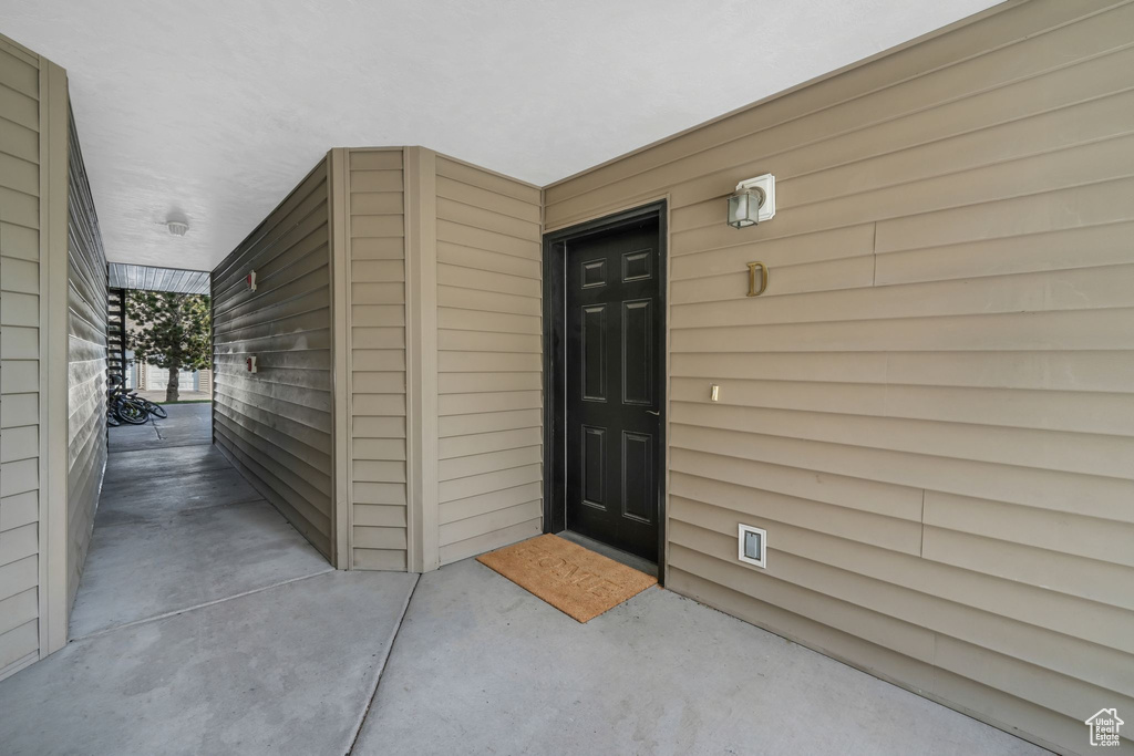 View of exterior entry