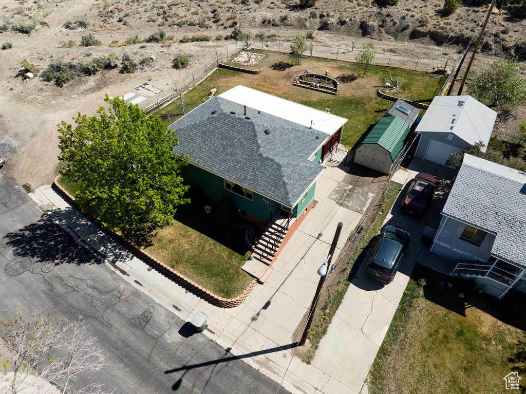 View from above of property