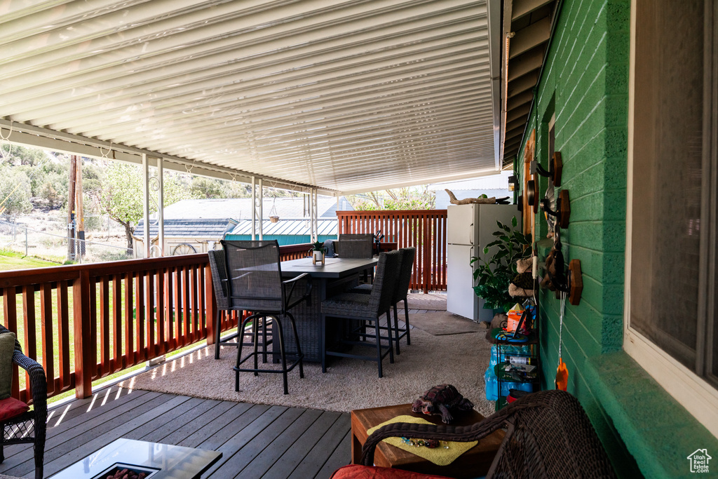 View of deck