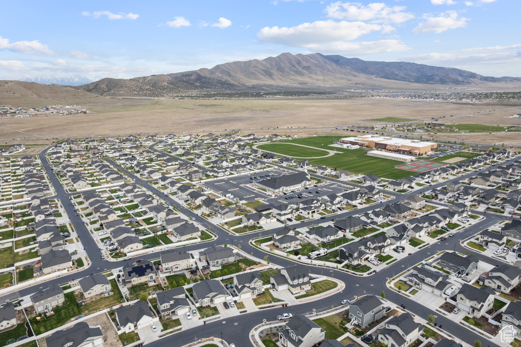Aerial view of property\'s location with mountains