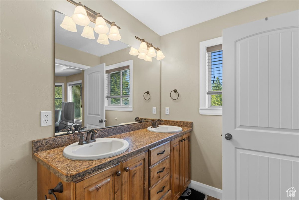 Bathroom with double vanity