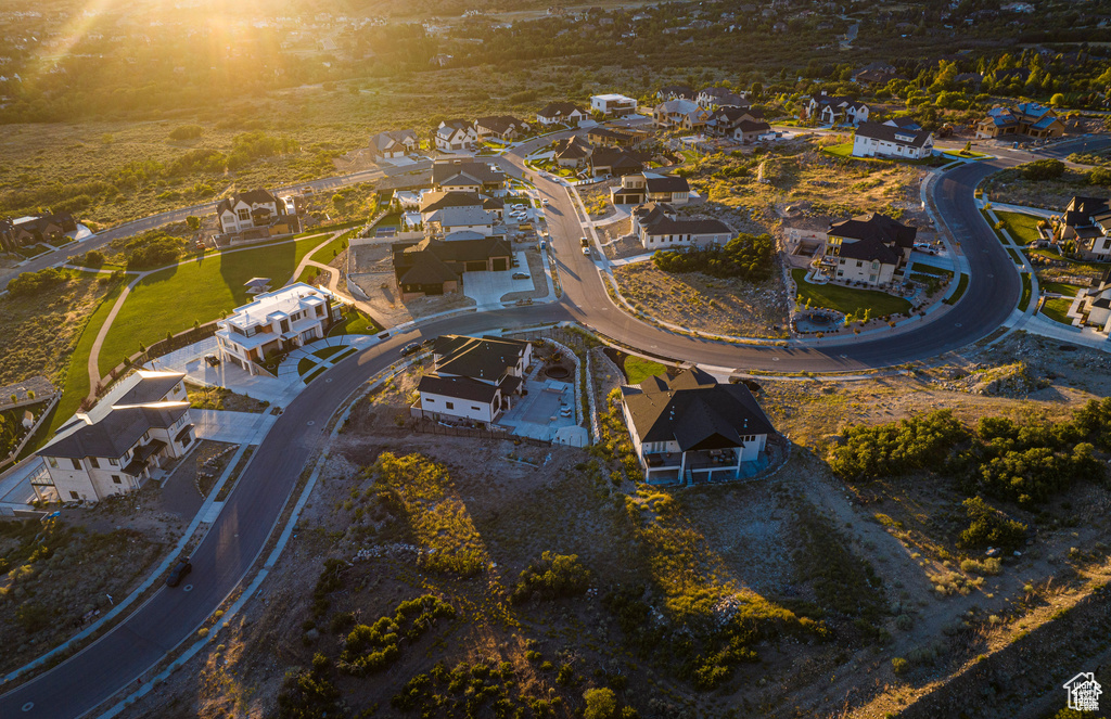 Aerial view of residential area