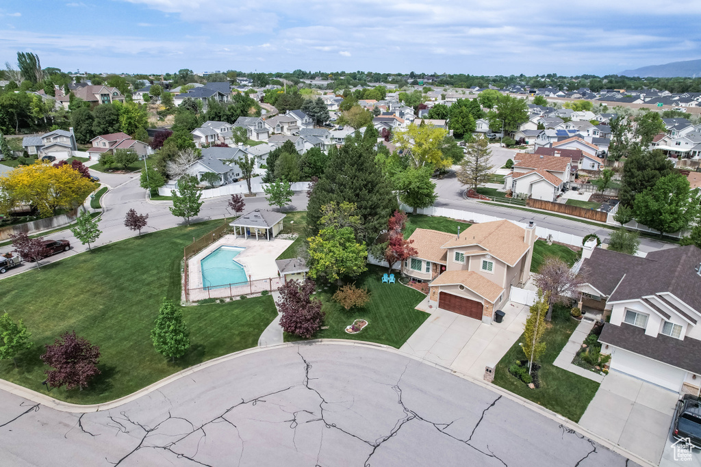 Aerial view featuring a residential view