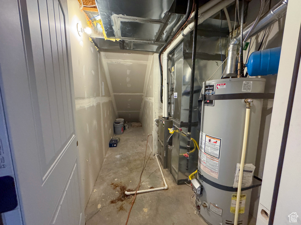 Utilities with water heater and heating unit
