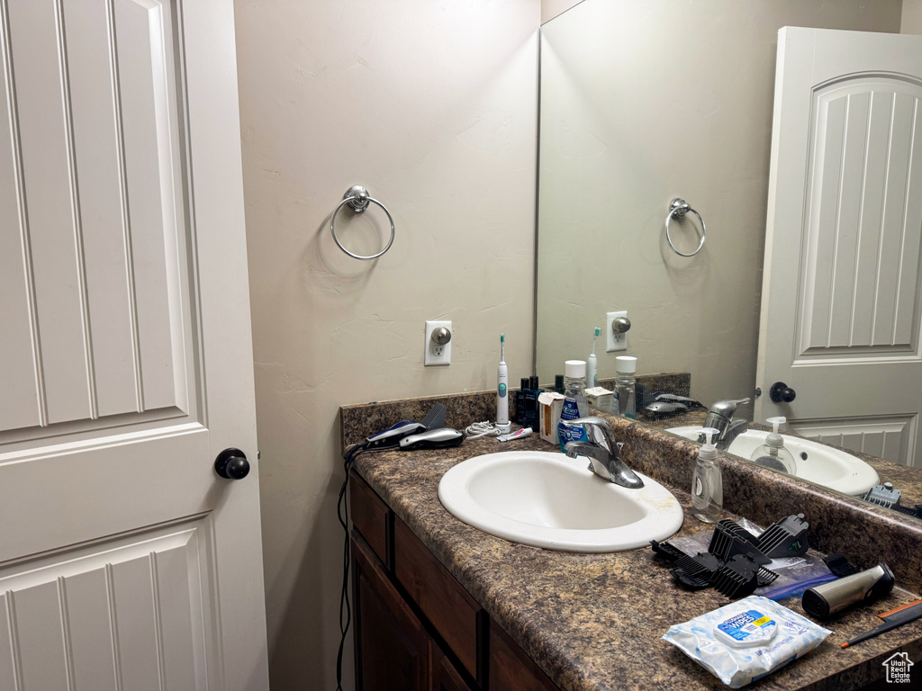 Bathroom featuring vanity