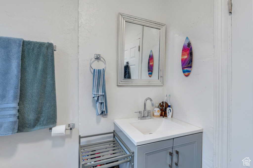 Bathroom featuring vanity
