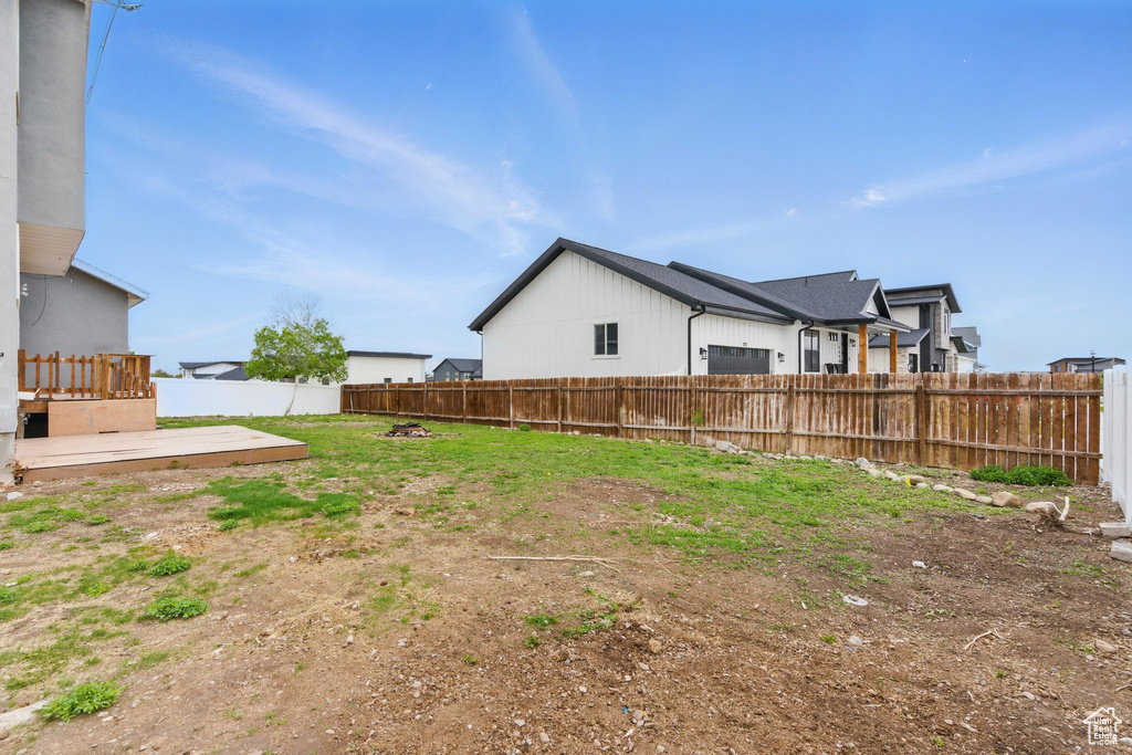 View of fenced yard