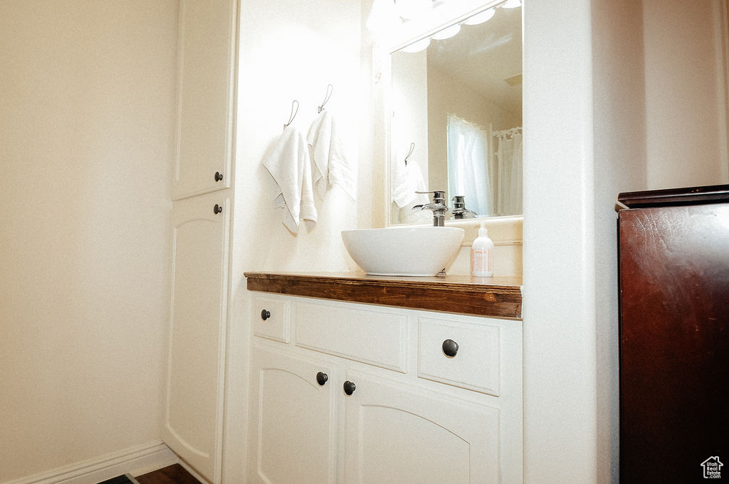 Bathroom featuring vanity