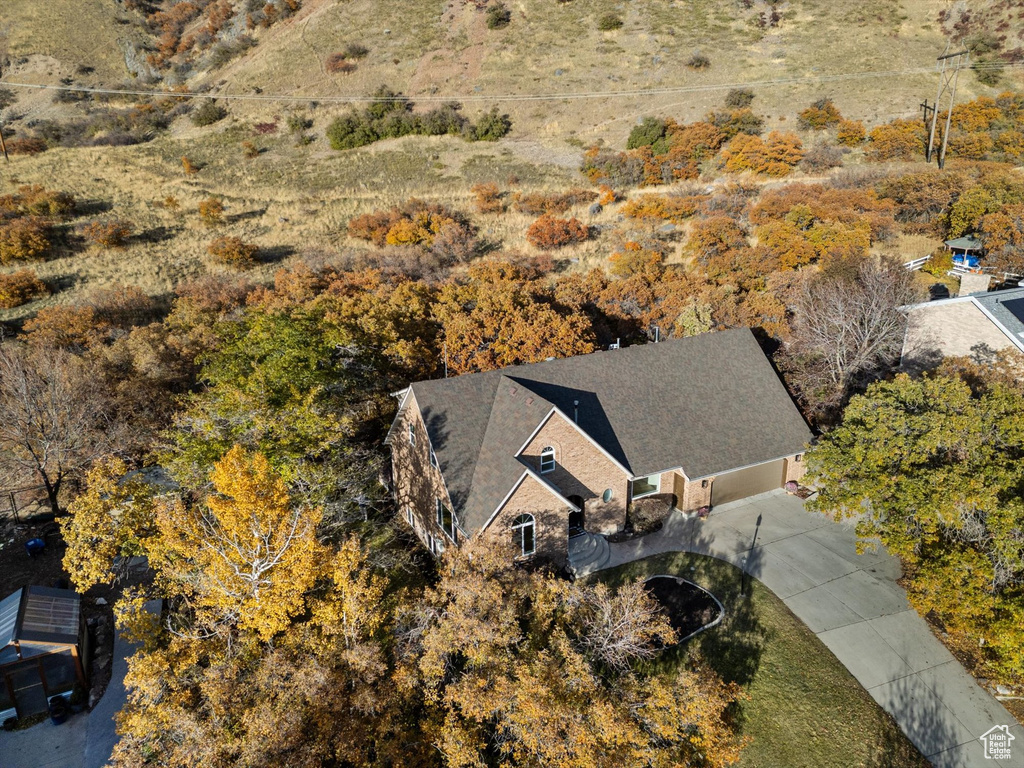 Birds eye view of property