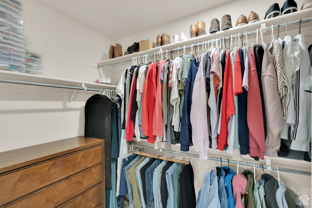 View of spacious closet