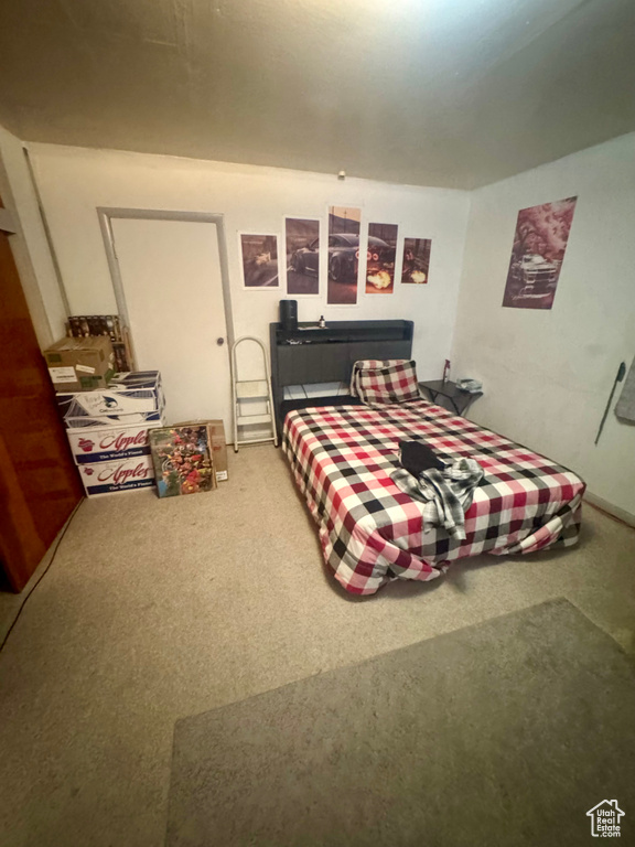 Bedroom featuring carpet floors