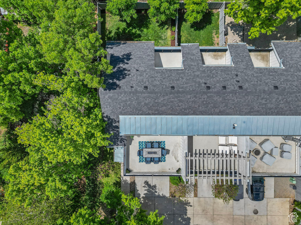 View from above of property