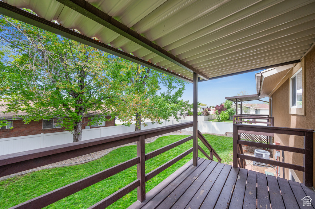 View of wooden terrace