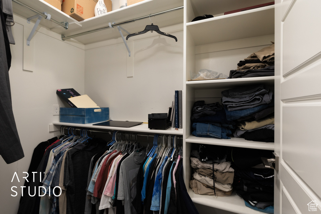 View of spacious closet