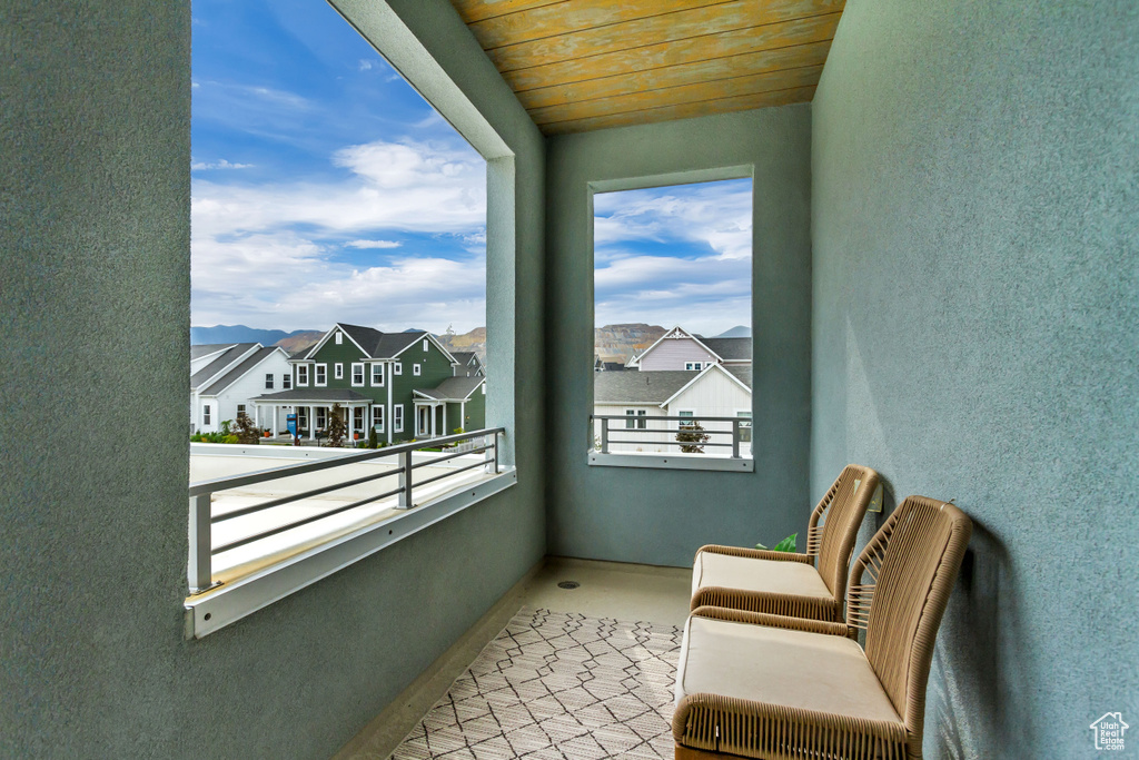 Balcony with a residential view