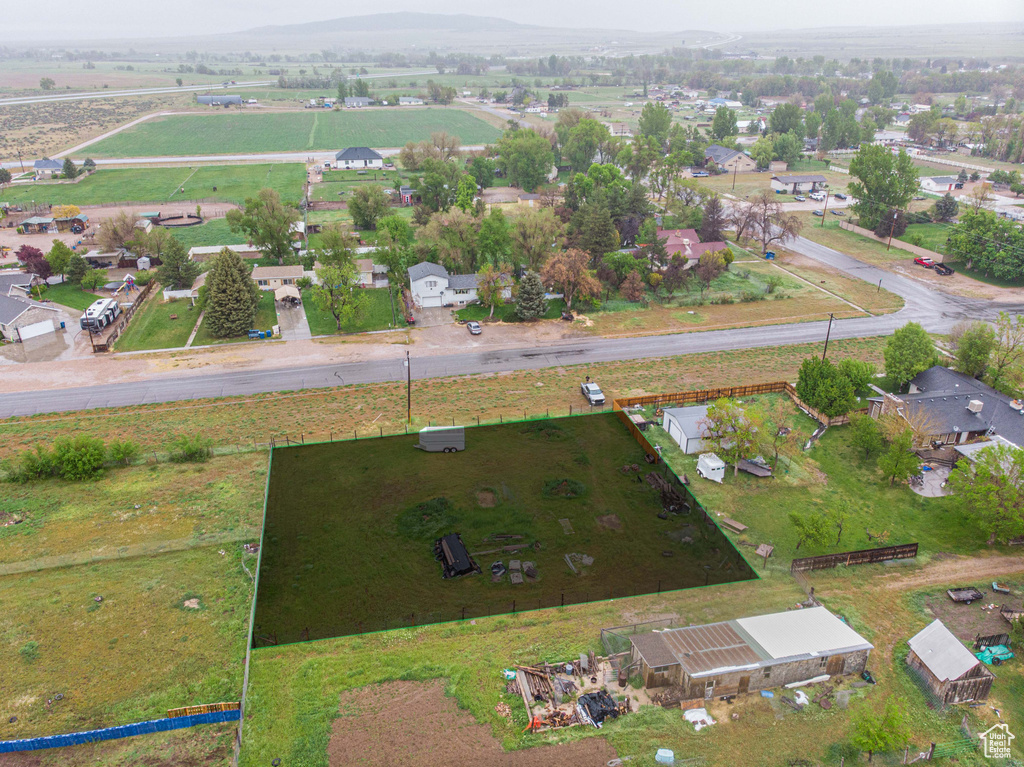 Aerial view of sparsely populated area