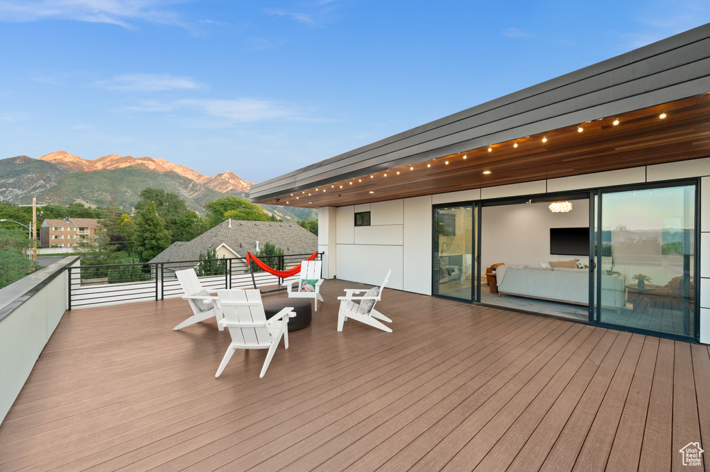 View of wooden terrace