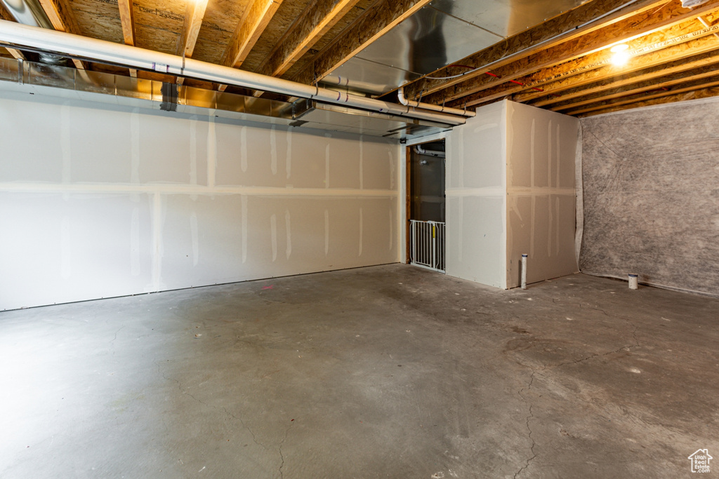View of unfinished below grade area
