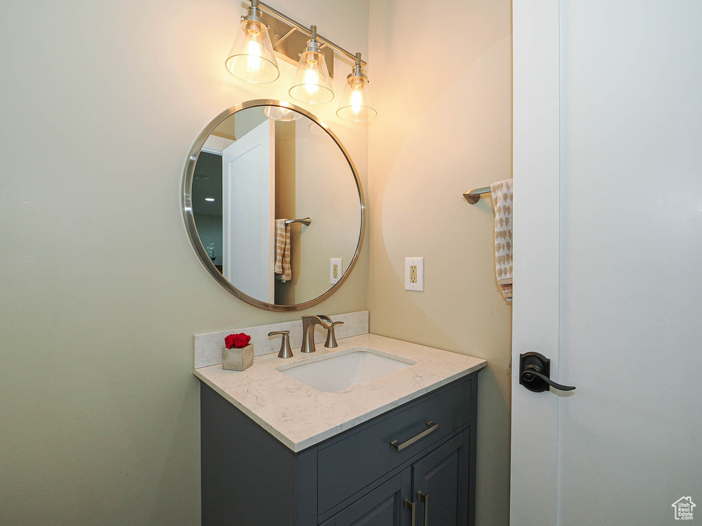 Bathroom featuring vanity