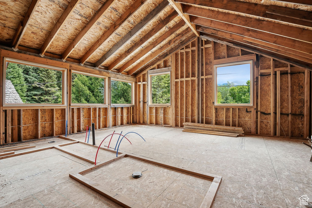 View of unfinished attic