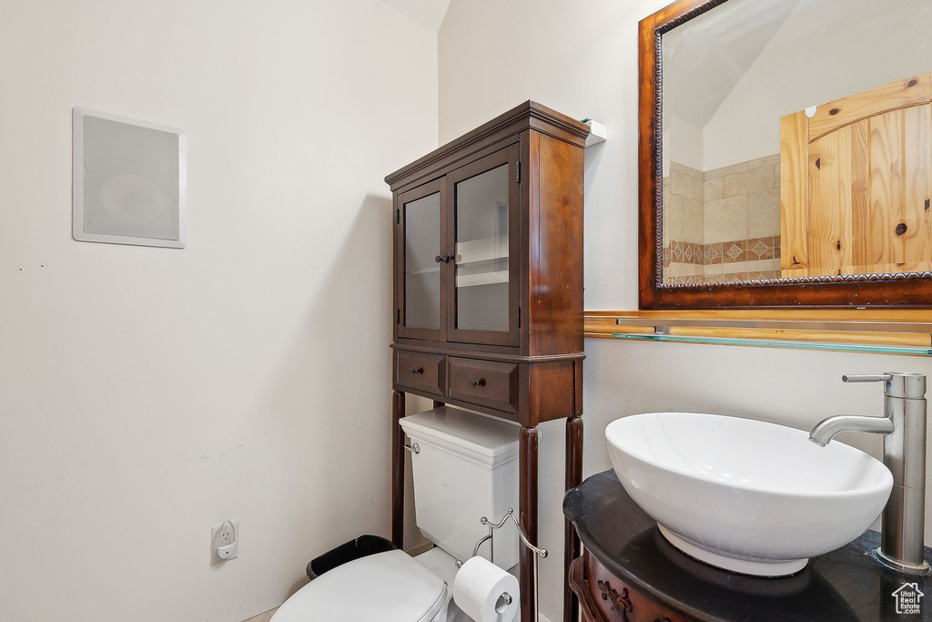Bathroom featuring a sink and toilet