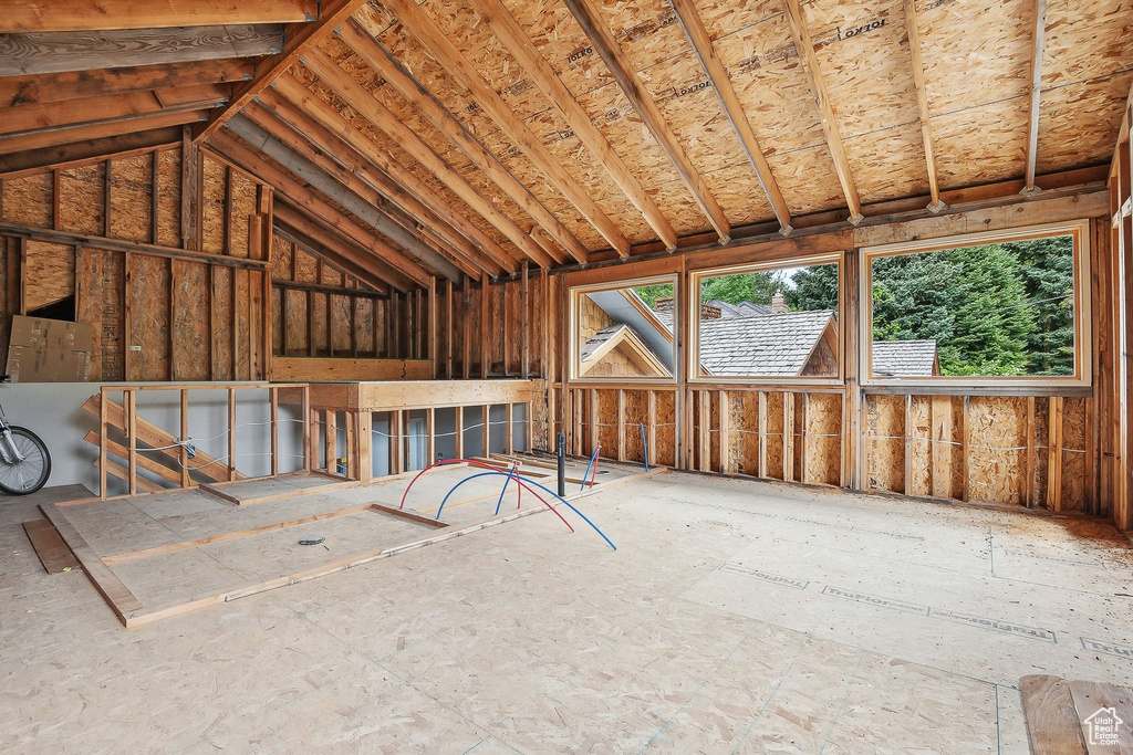 View of unfinished attic