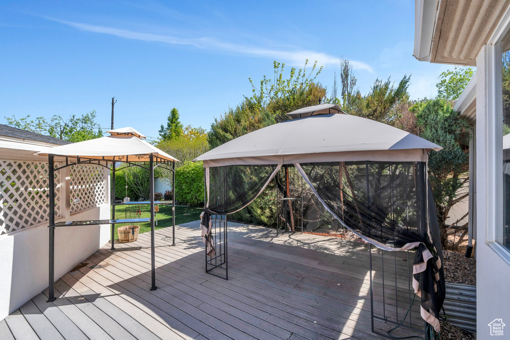 Deck with a gazebo