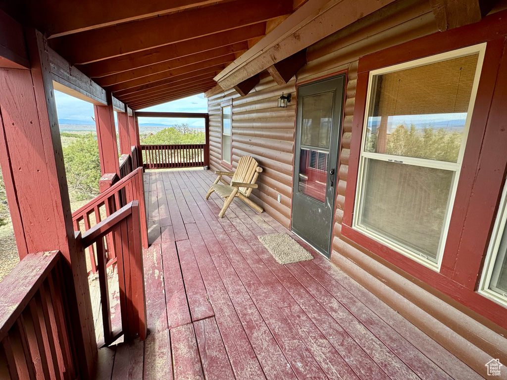 View of wooden terrace