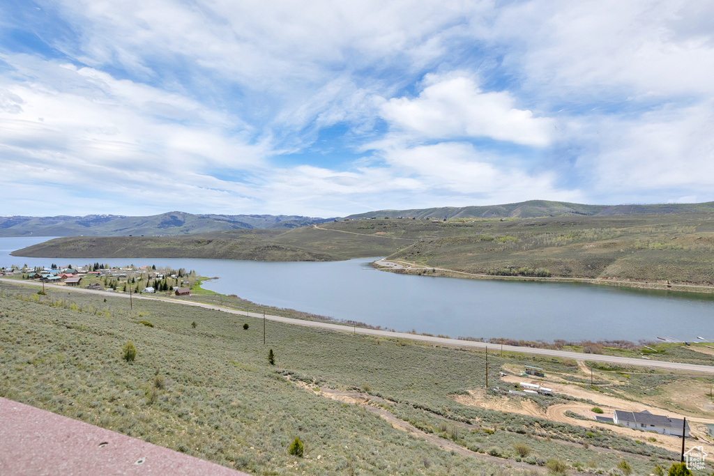Water view with mountains