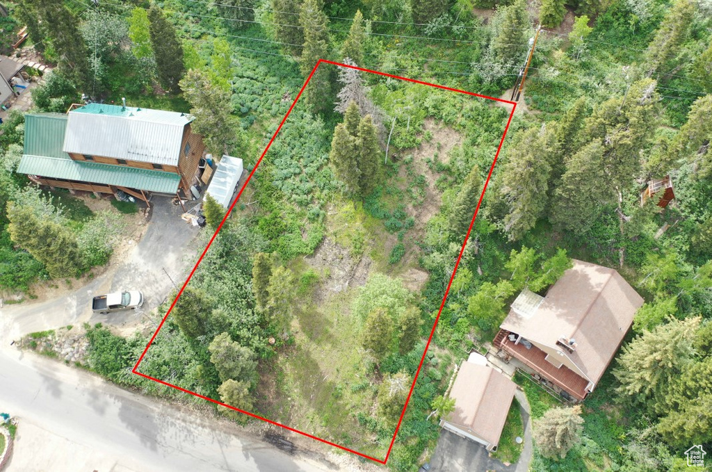 View of property location with property parcel outlined