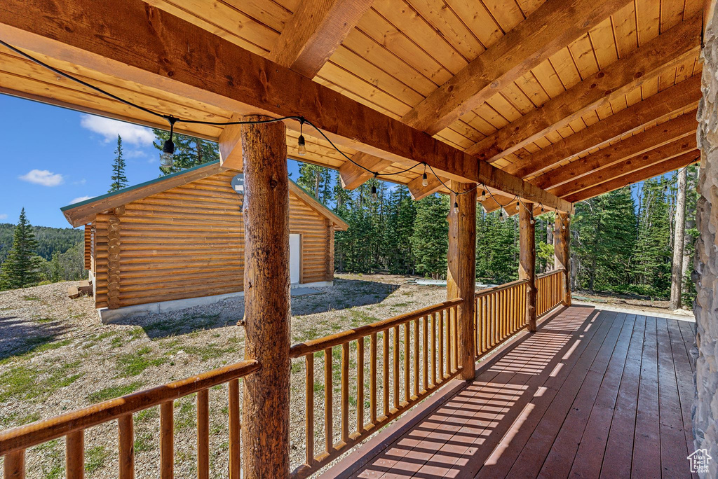 View of wooden terrace