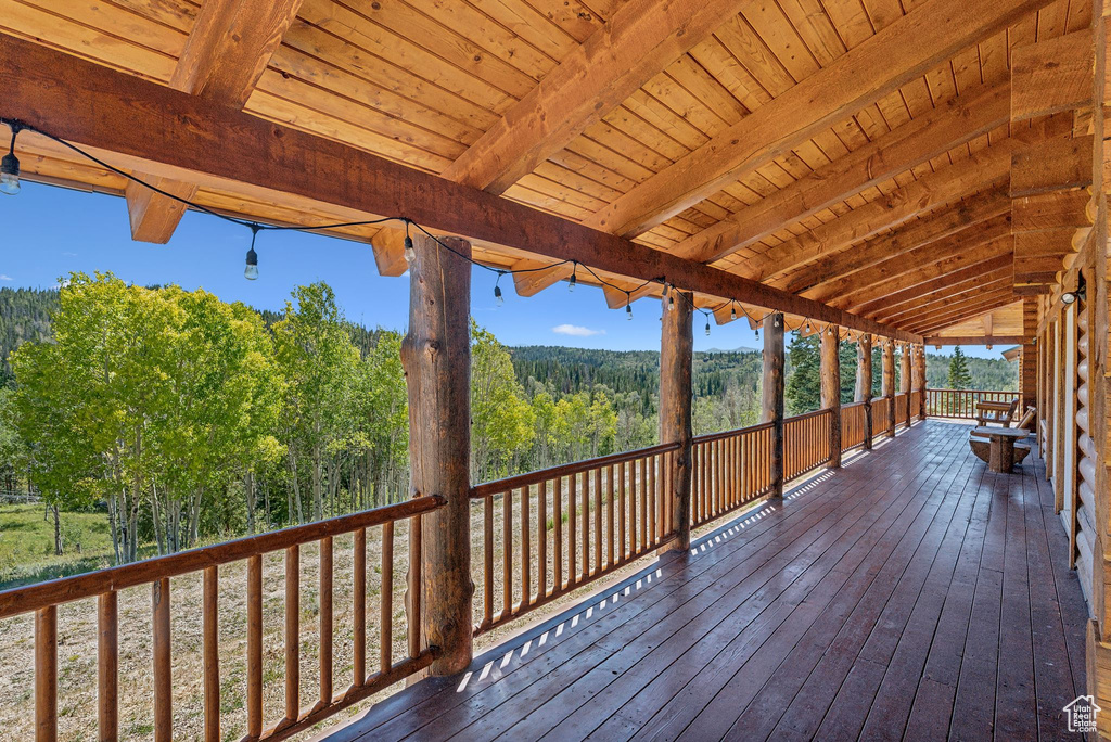 Deck with a forest view