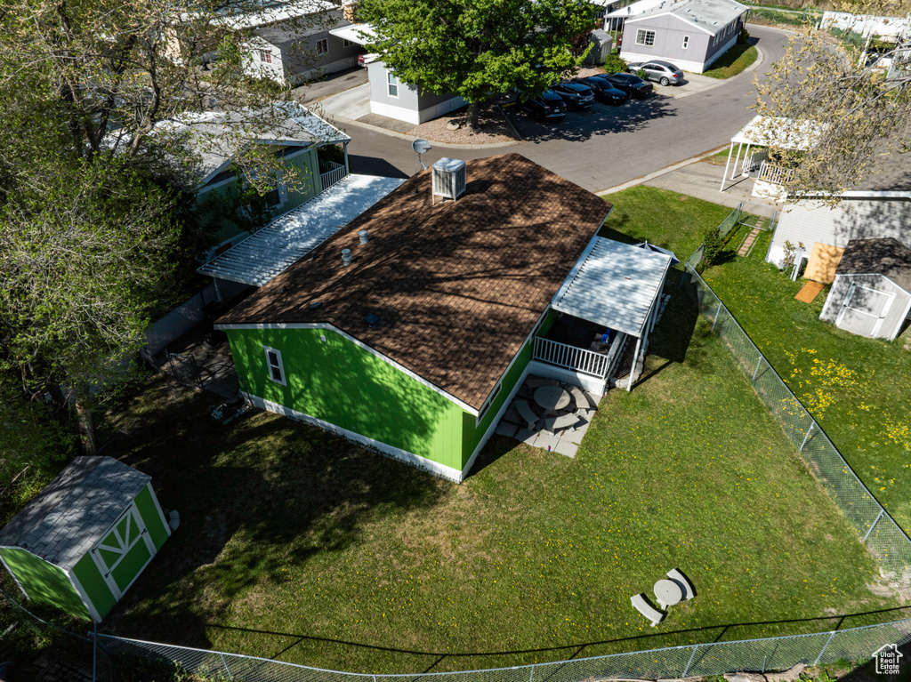 View from above of property